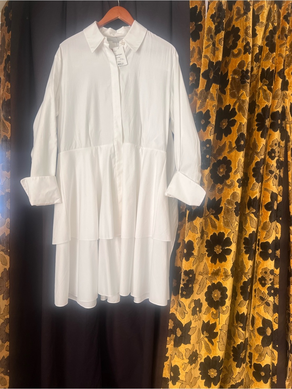 Stella McCartney White Button-Front ShirtDress